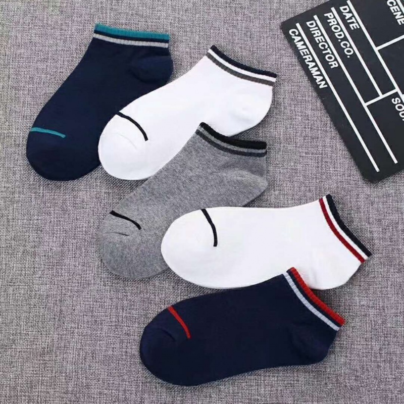 (5-10 cặp) Socks Mens Thể thao Socks Xuân Thu Four Seasons Mens Socks thấp Trợ giúp người đàn ông vô hình Socks Sinh viên mùa hè.