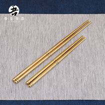 Solid copper chopsticks Buddha bowls and chopsticks for Buddha Buddhist Temple supplies worship pure copper round chopsticks square chopsticks