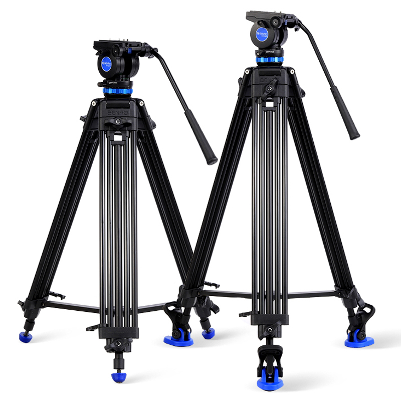 Beno KH25P single-eye camera photography camera professional aluminum alloy tripod hydraulic damping PTZ set