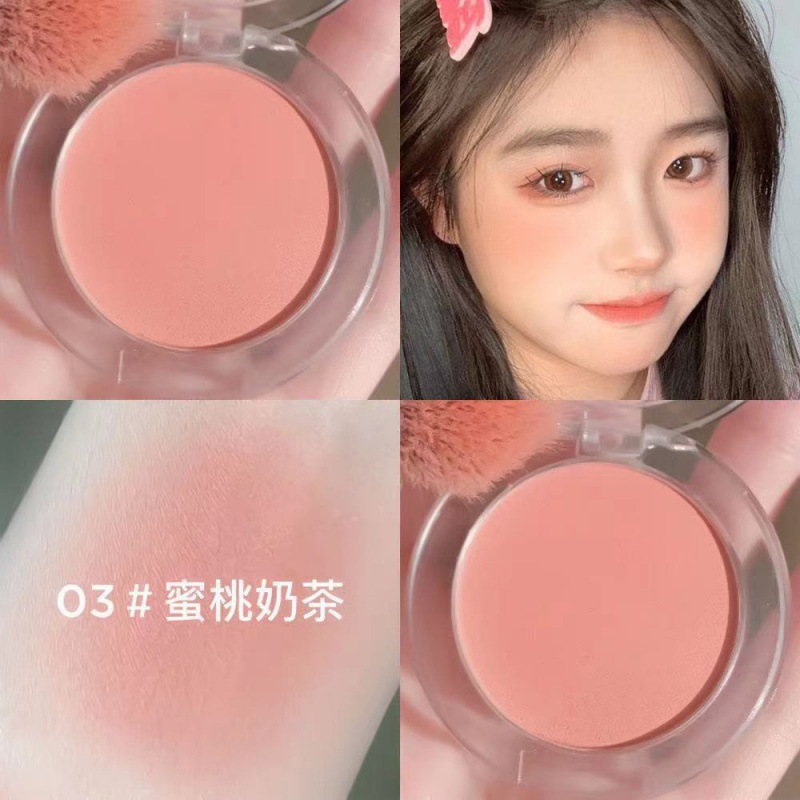 With mirror hairbrush monochrome ice cubes blush in lifting bright color lasting natural fine and high light student eye shadow 1-Taobao