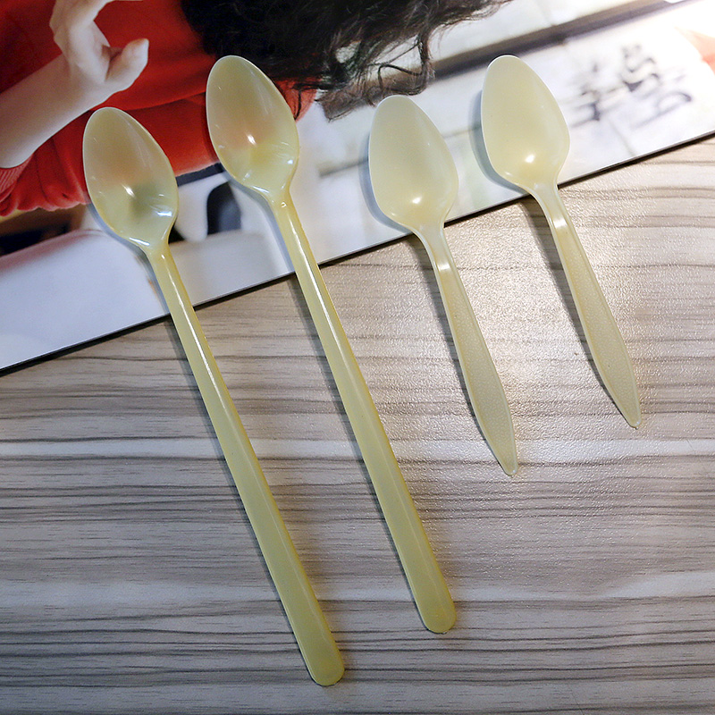 Disposable Plastic Spoon Long Short Handle Long Short Handle Soup Ice Cream Sundae Smoothie Fruit Salad Scoop