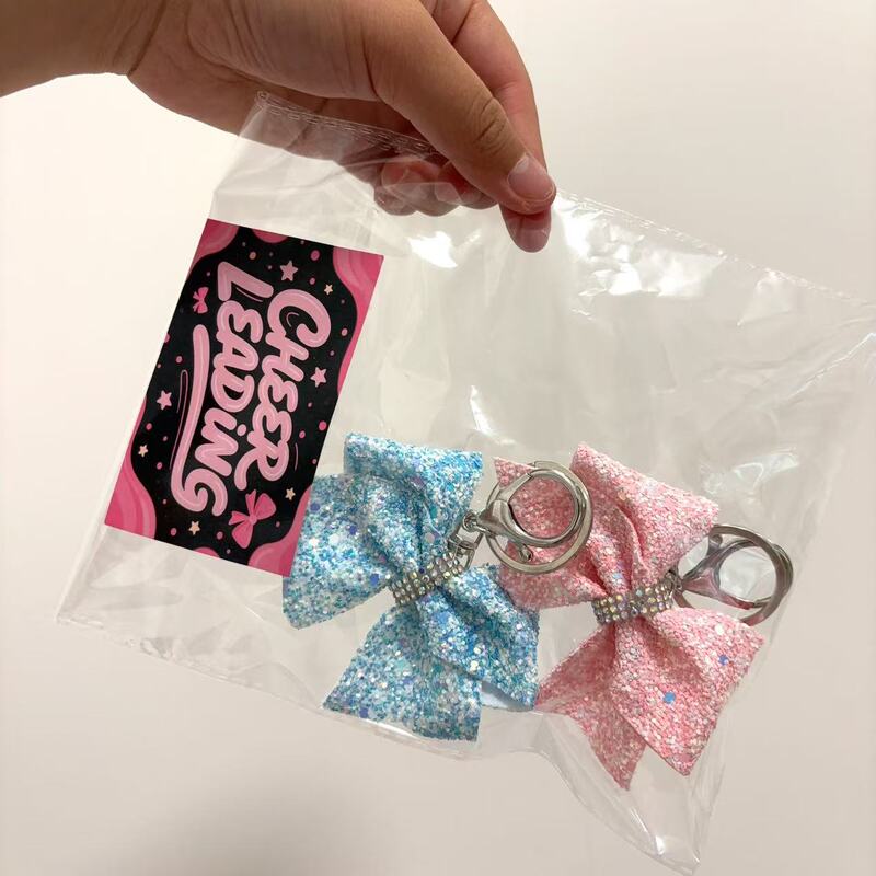 Cheerleading Bow Cute Keychain Pendant Bag Accessory Competition Sparkling Cheerleading Accessories
