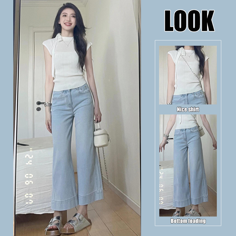 Summer Wear, High-End, Niche, Unique, Elegant and Appropriate to Wear, a Complete Set of Jeans and Two-Piece Suit for Women