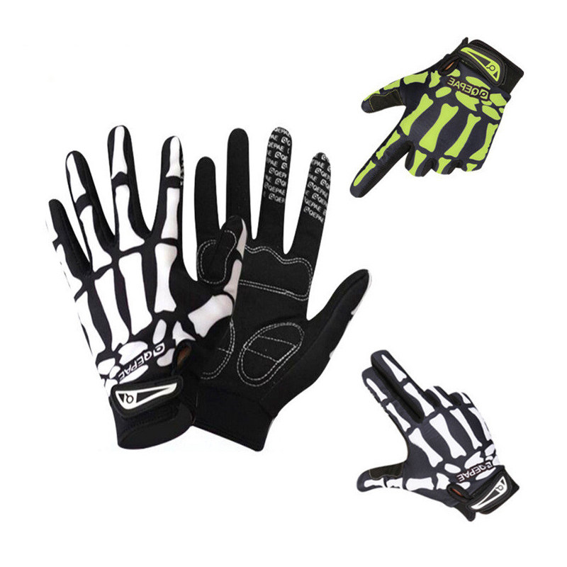 Cycling Gloves Qepae Chipper Cycling Refers Warm Gloves Cycling Sports Outdoor Finger Skull Gloves