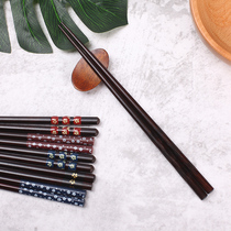 One person One chopstick day Department Art and art home day style and creative solid wood pointed chopsticks Home 6 Double wedding tableware
