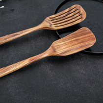 Botched Wood Pan Shovel Home Kitchen Nonstick Pan Special Cookware Wood High Temperature Resistant Saute Turner Lengthened Frying Shovel