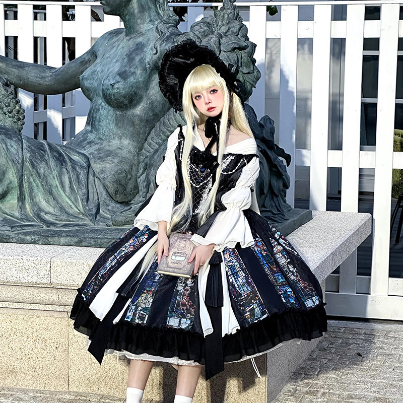 【现货】彩窗古典优雅复古暗黑哥特CLA系樱洛芙Lolita,144元入手超值!_lolita洛丽塔连衣裙_淘宝游戏网