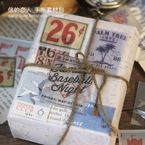 Letters lovers hand account material paper Time Over the Year literary retro hand account decoration base material paper