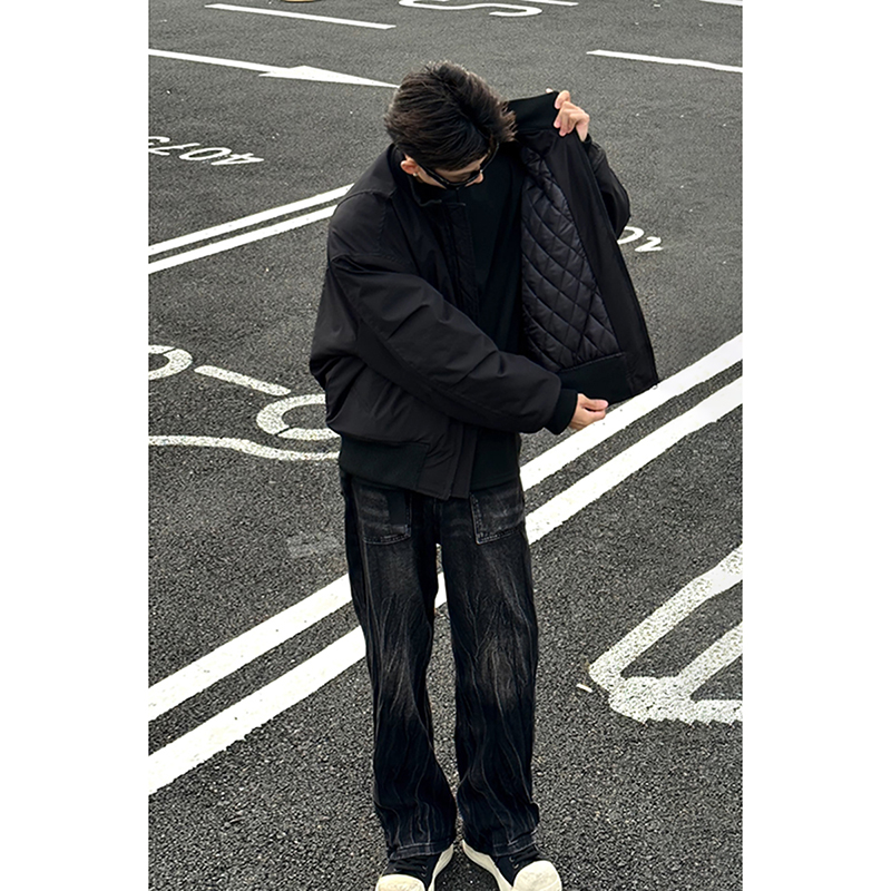 爆撃機フライトジャケット綿ジャケットメンズ冬肥厚アメリカ綿ジャケット作業服ショートキルティング野球ジャケット