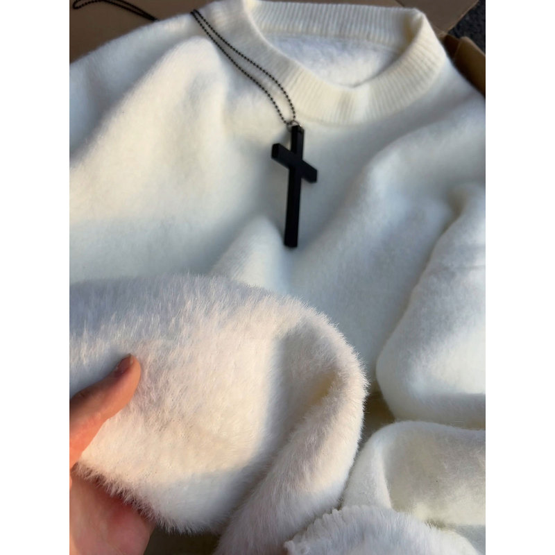 Men's Winter Thermal Sweater for Temperatures as Low as Minus 40 Degrees in Northeast China, Can Be Worn as an Outer Layer, Round Neck Knitwear