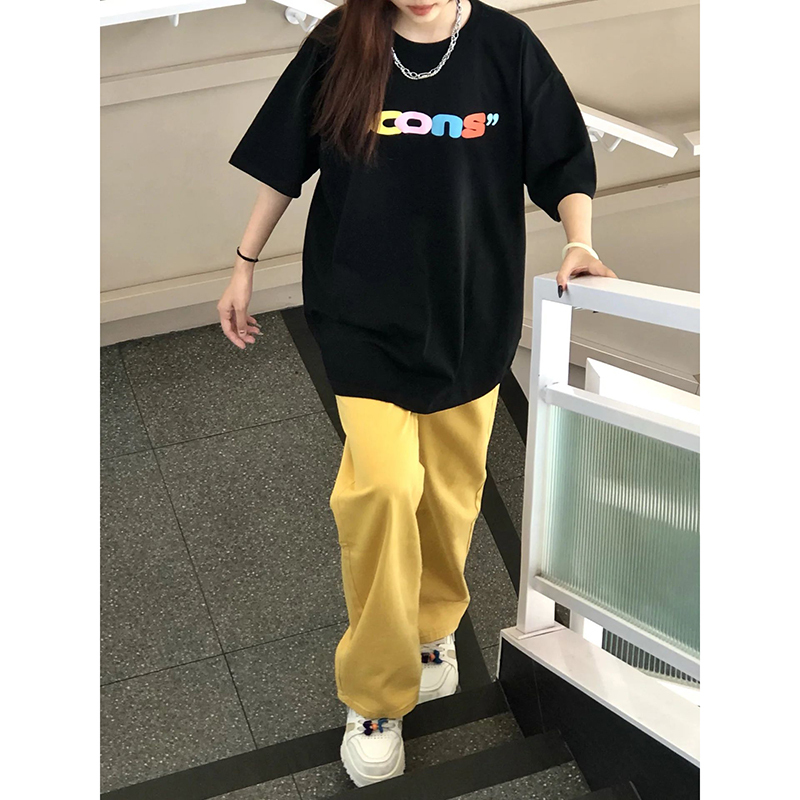 Yellow Jeans, Summer Thin Style, Men's Straight-Leg Dopamine Outfit, Colorful Pants, High Street American Casual Wide-Leg Pants