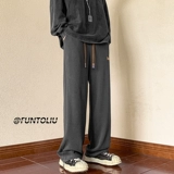 Tide, брендовые дизайнерские спортивные штаны, оверсайз, тренд сезона, в американском стиле, свободный прямой крой