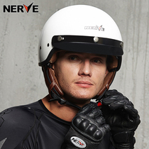 NERVE Nevev Kevlar fiber motorcycle helmet semi-helmet summer double lens electric car semi-clad men and women