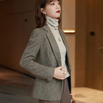 Trendy atmosphere quite sphincter with type 2022 Spring autumn new temperament workplace commuter wool suit jacket woman