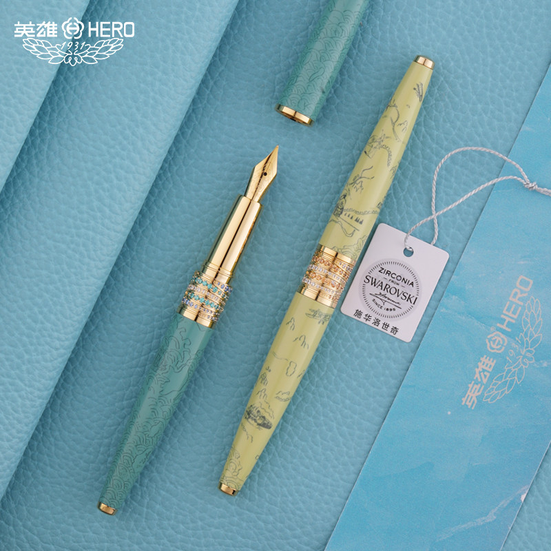 HERO hero pen HS208 official adult women's business high-end office fashion word training girls special exquisite gift women's free custom lettering gift box