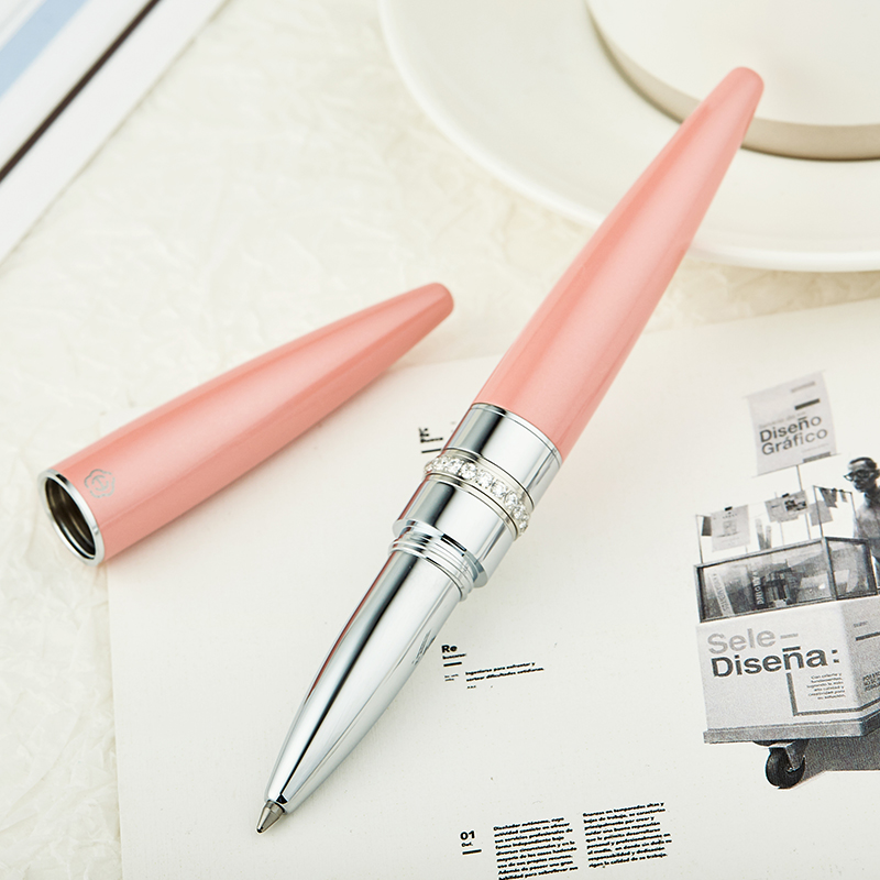Hero Signature Pen hs200 Official Lady Special Metal Pink Pen Black Water-based Pen PEN OFFICE WRITING SIGNATURE SEND GIFT GIFT GIFT BOX DRESS CUSTOM LOGO FREE LETTERING