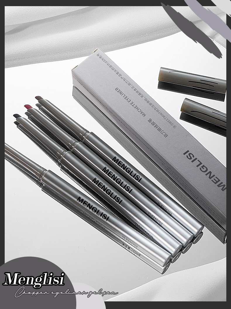 【中国直邮】 蒙丽丝 眼线胶笔 03#酒红色 1支装. 防水 极细 新中式 不晕染 持久 极细 眼线笔  化妆  卧蚕笔