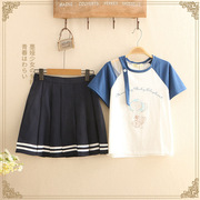 Cô gái Summer Set 2020 High School New Học sinh Summer ăn mặc cô gái Cao đẳng Gió 13-ngày 15 tháng mười hai năm Cũ Kids Set