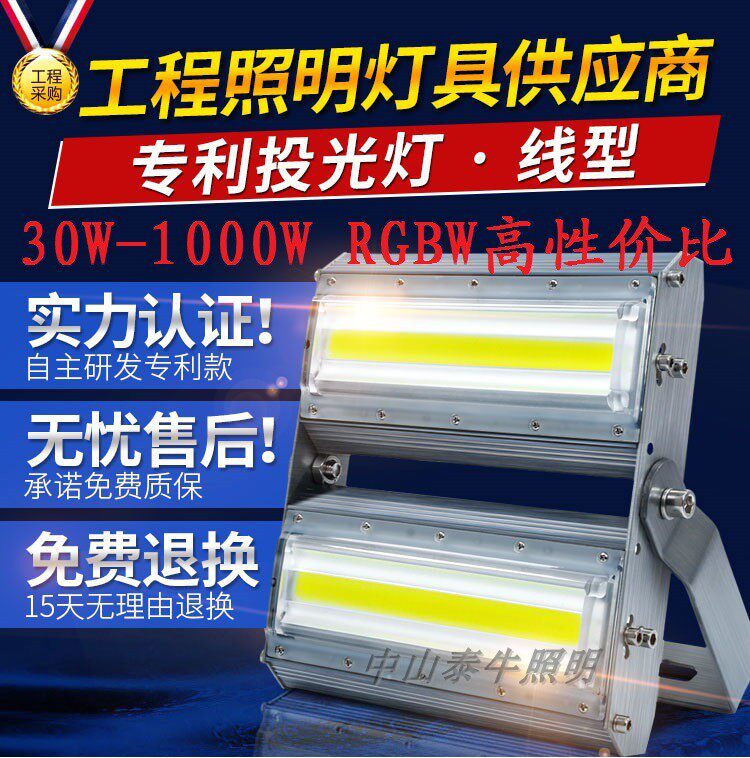 100W150W400W Waterproof LED Spotlight Module Linear Advertising Sign Stadium Road Lighting of the Trees