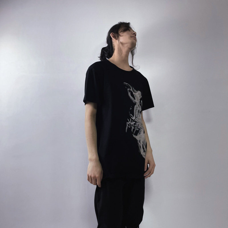 YOHJI Yamamoto Yaoji's T-shirt dark black days with small crowdsourced design easy to print male and female with rain and god-like short sleeves