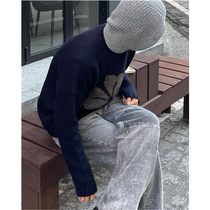 Our Legacy Four-leaf Grass for Men and Women in Autumn and Winter Retro Lazy Design Feeling Minor LUCKY CLOVER Sweater