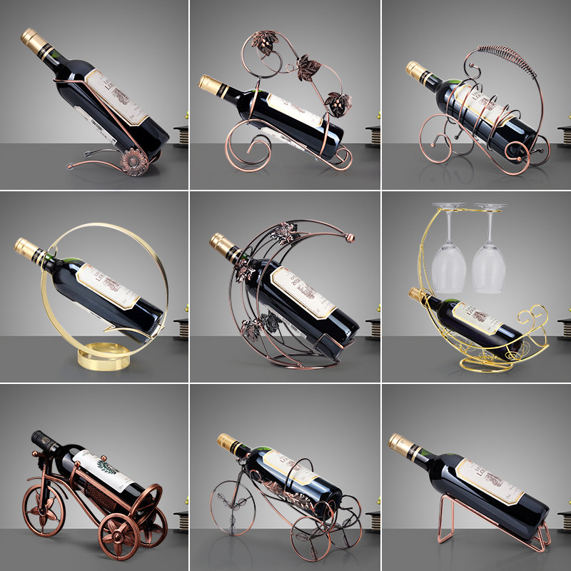 Household red wine glass rack wine cabinet wine rack decoration wine decoration upside down wine bottle rack modern light luxury wine rack