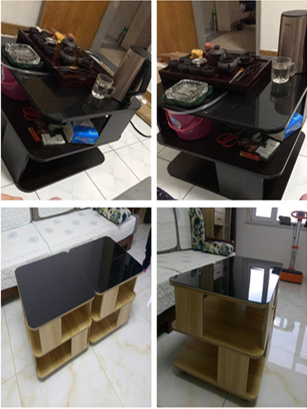 Bàn cà phê đơn giản hiện đại phòng khách lưu trữ đồ nội thất đơn giản bàn cà phê đôi bằng gỗ nhỏ bàn cà phê nhỏ căn hộ bàn nhỏ - Bàn trà bàn trà gỗ tự nhiên