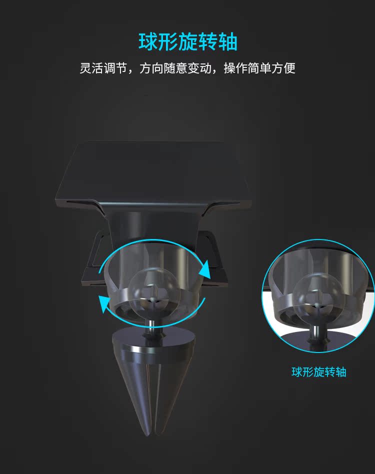 ổ cắm Chủ xe Điện thoại snap-xe chuyển hướng hỗ trợ khung điện thoại xe giữ xe điều hòa không khí xe - Phụ kiện điện thoại trong ô tô chân đỡ điện thoại