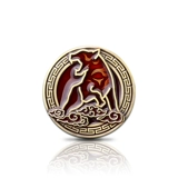 Металлическая модифицированная наклейка, коллекция 2022, тигр