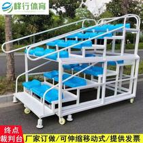 Spot direct sales mobile retractable finish referee stand track and field equipment 27 seats track referee