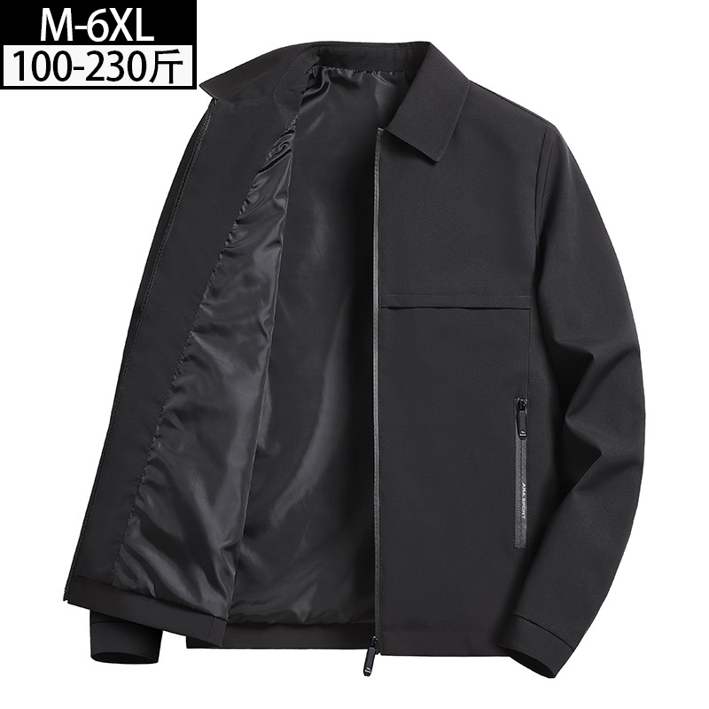 Men's Jacket 2026 Spring and Autumn New Style Lapel Business Casual Top Loose Plus Size Trendy Plus-Size Coat for Men