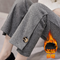 Pregnant woman Maos pants 2021 autumn winter fashion Loose Broadlegged Pants Straight Drum Small Feet Kharen Pants Tobelly Casual Long Pants