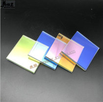 Shower room canopy outdoor curtain wall colorful art laser colorful glass white gradient laminated glass partition