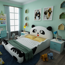 Childrens bed for boys with fence Baby bed Childrens room Card pass solid wood bed for teenagers 1 2m 1 5m single bed