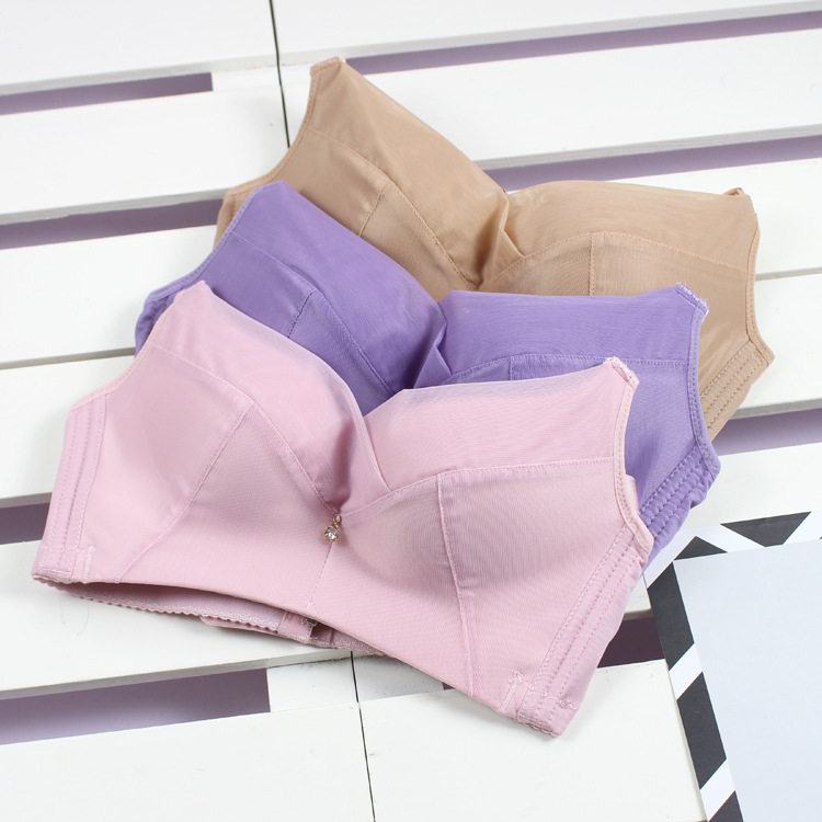 Glass fiber rimless underwear thin cup adjustable bra push-up breathable brand Foshan underwear entity explosion