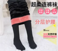Mô hình mùa thu và mùa đông của trẻ em Quần đế dày và nhung Một trong những đôi chân của bé gái trong chiếc quần lót trẻ em ấm áp tất 3d
