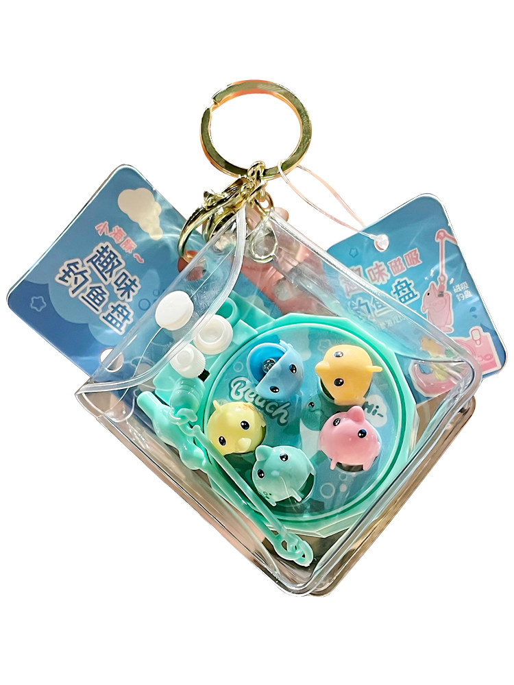 Baby Wind-Up Magnetic Fishing Plate for Kids, Boys and Girls, Kindergarten Cartoon Keychain Pendant Gift