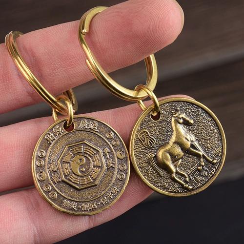 Мужской креативный латунный брелок, подвеска, китайский гороскоп, делается под заказ, подарок на день рождения