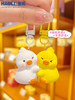 Cute Couple Magnetic Stickers Duck Doll Keychain Internet Celebrity Women's Key Ring Backpack Pendant School Bag Small Ornament