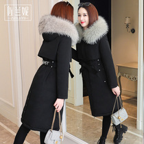 Temperament Parker clothing double-sided down jacket womens mid-length 2020 new explosive real fur collar over-the-knee winter jacket