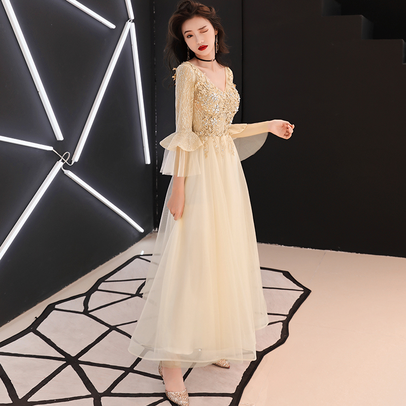 Robe de soirée manchon de cloche - Ref 3212767 Image 4
