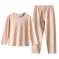 Childrens autumn clothes and long trousers set thermal underwear boys and girls moisture-wicking cotton sweaters pajamas base layer underwear