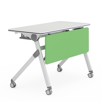 Folding training table Student desk and chair combination Long conference table Movable splicing multi-function double desk