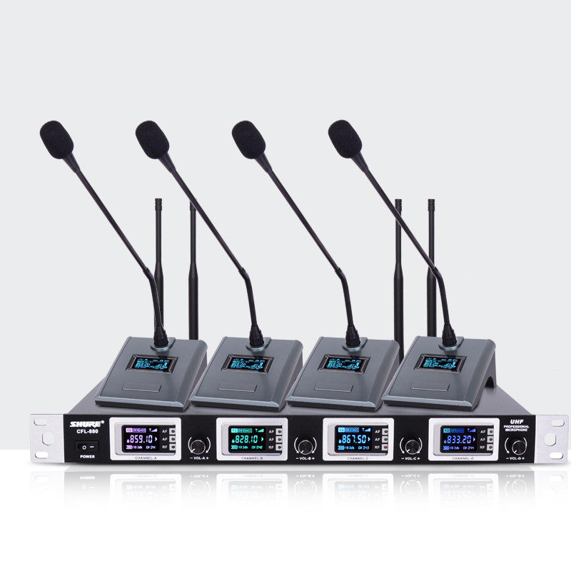 Shul professional U segment one drag four wireless microphone collar clip with gooseneck conference stage wedding gig