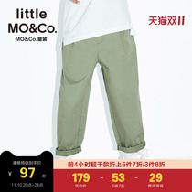 little moco children's clothing spring summer discount children's pants long pants boys girls workwear pants outerwear