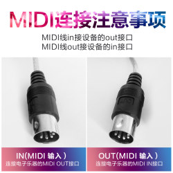 MIDI 케이블, 음악 편집 케이블, MIDI-USB 케이블, 전자 드럼 음악 케이블, MIDI 연결 케이블, 플러그 앤 플레이