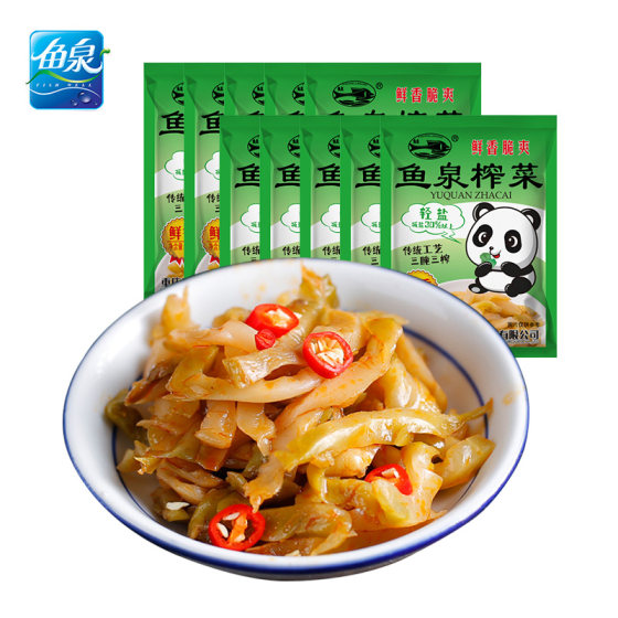 Yuquan mustard mustard fresh and fragrant mustard 15g*40 bags of pickles under the meal bag Fuling mustard shreds Chongqing specialty