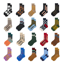 Socks Women in the middle of the box Sox spring cotton socks with socks and women in the street Retro Inlena Korean version Long cylinder Sox stockings