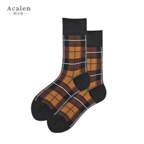 Yinglen Socks Womens Midbarrel Socks Retro Panes Academy Wind Stockings Socks for men and women in the streets European and American trendy cotton socks