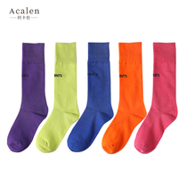 Colored socks Women in the middle of the box Sox in the spring and stockings Sox stockings on the streets calf stockings Red Japanese 100 hitch heaps.